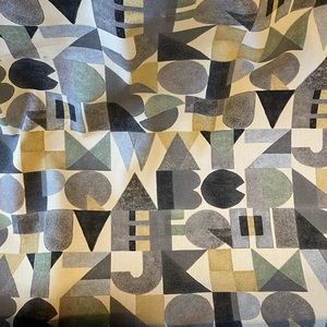 Novogratz Block Letters Printed Onyx